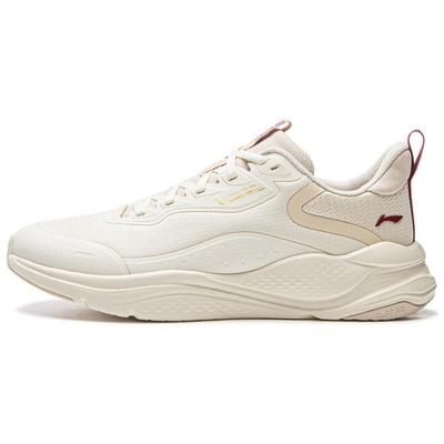 Li Ning Liuyun Амортизация, Износостойкие Низкие Беговые Кроссовки Женские Бежевые AGLU090-2