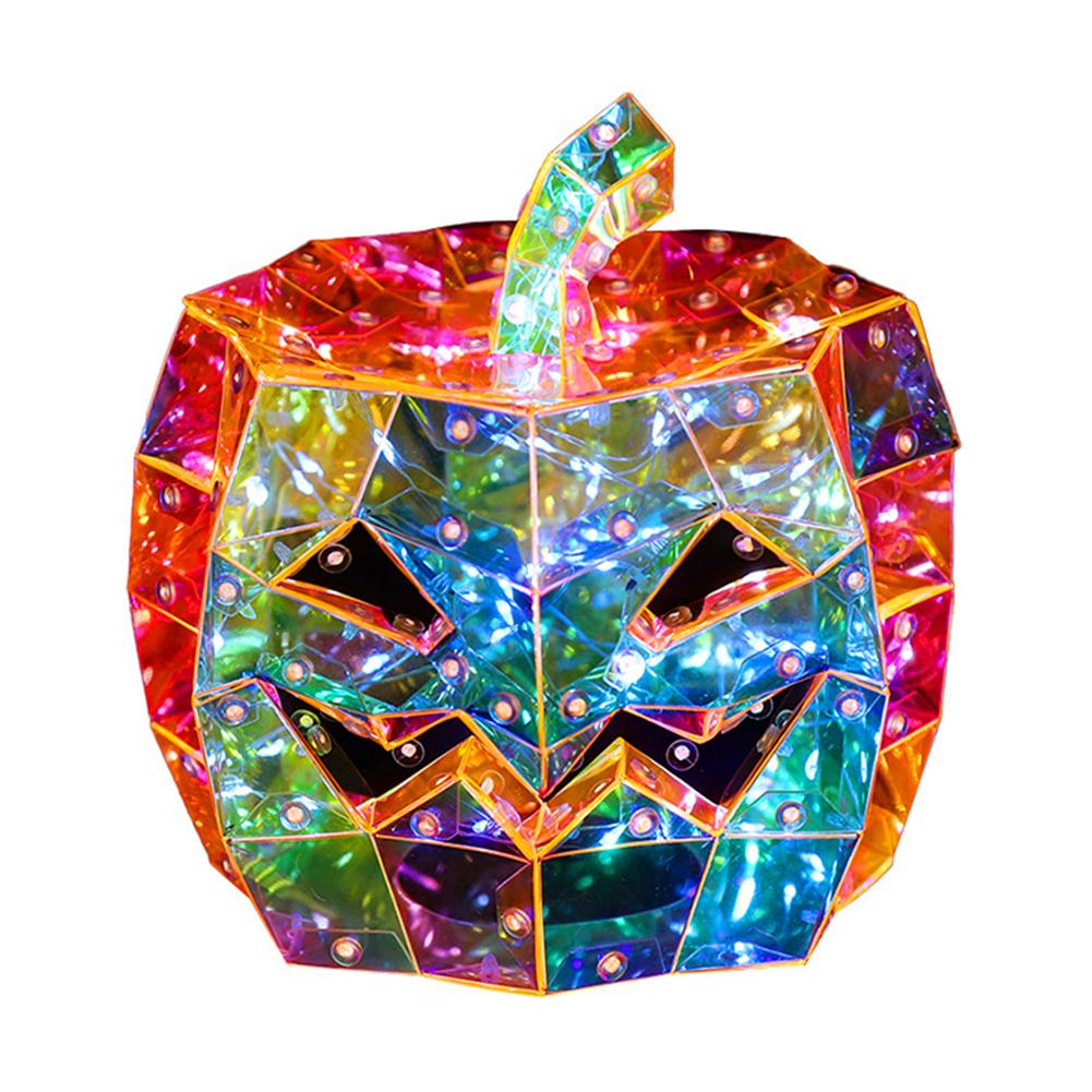 Halloween Gorgeous Shining LED Ghost Lights Decor Prismatic Ghost Iridescent Ghost Lantern Holiday Party Decor Atmosphere Prop