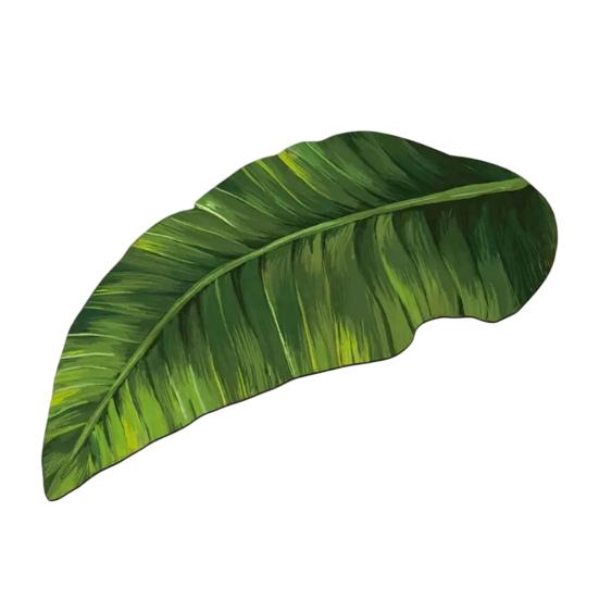 Коврик для ванной с рисунком зеленых листьев, нескользящий коврик для пола, ультратонкий, быстросохнущий, безопасный, устойчивый, тропический декор