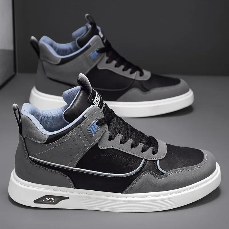 Fashion Men's High Top Plank Shoes Fashion Youth Student Anti Slip Running Shoe Outdoor Men Sports Casual Shoes Zapatos De Hombre