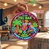 Тики-бар Приветствие Круглая металлическая настенная art Винтажная жестяная табличка Ретро Декор паба