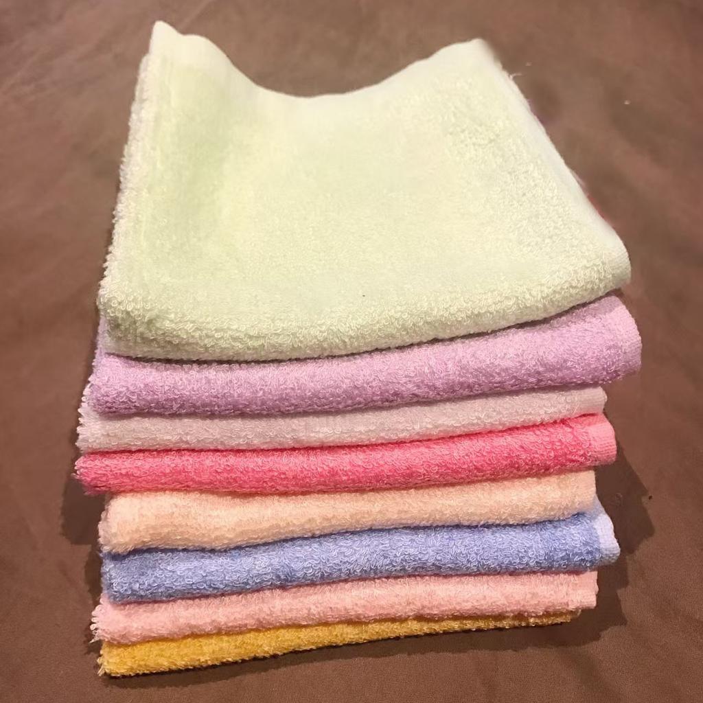 10 шт. Полотенца из бамбукового волокна Супермягкие, Впитывающие, Быстросохнущие Портативные Квадратные Полотенца Разных Цветов Розовый, Голубой, Желтый, Зеленый, Фиолетовый ,Для тела,