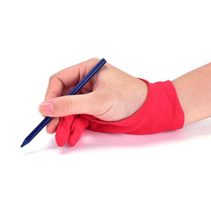 1 шт. противообрастающие перчатки с двумя пальцами для художественного рисования и графического планшета с ручкой