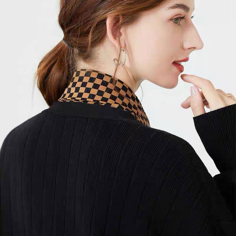 Женская стильная съемная рубашка с накладным воротником, блузка с накладным воротником, клетчатая рубашка, манишка для женщин и девочек, подходящие наряды