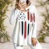 Womens Plus Size Long Sleeve Crew Neck Tee With Metal Ring Collar Accent