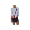 Coach Camera 16 Horse And Carriage Print Rainbow Pattern Canvas And Leather Camera Bag Women Shoulder Bag Red 79369-V5PES