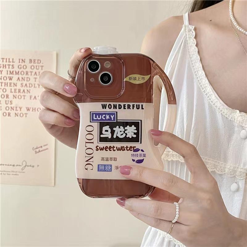 Ins Creative Oolong Tea подходит для iPhone 14 Niche 12 ProMax Phone Case 13 Men And Women 15 Anti Drop