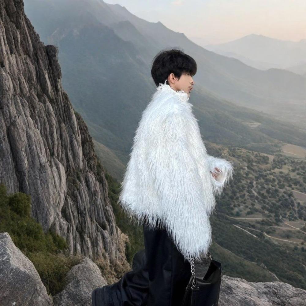 Winter Fashion Show Style Ins Network Celebrity Imitation Mink Fur Men and Women High-end Second-hand Corrugated Long Fur Coat