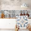 10 шт., настенная наклейка на плитку в португальском стиле, кухонный фартук, маслостойкая ванная комната, умывальник, домашний декор, пилинг, наклейки на стену