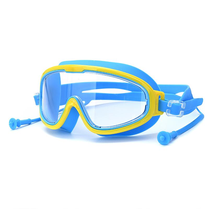 Водонепроницаемые и противозапотевающие детские очки высокой четкости для плавания в большой оправе для мужчин и женщин, профессиональные очки для дайвинга