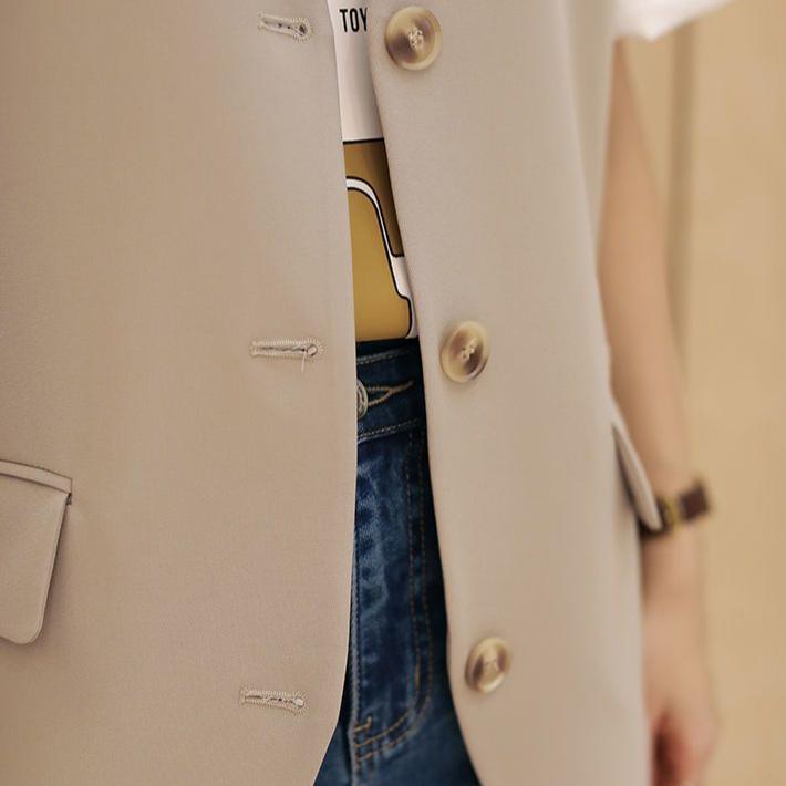 Женский жилет в британском стиле со свободным кроем для весеннего пальто