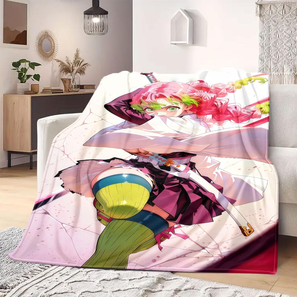 Giyu Tomioka Water Flannel Blanket Warm,Comfortable,Suitable for Bedrooms,Sofas,Beds,Chairs,Picnics,Travel
