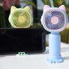 Портативный мультяшный ручной вентилятор с подставкой для телефона, перезаряжаемый