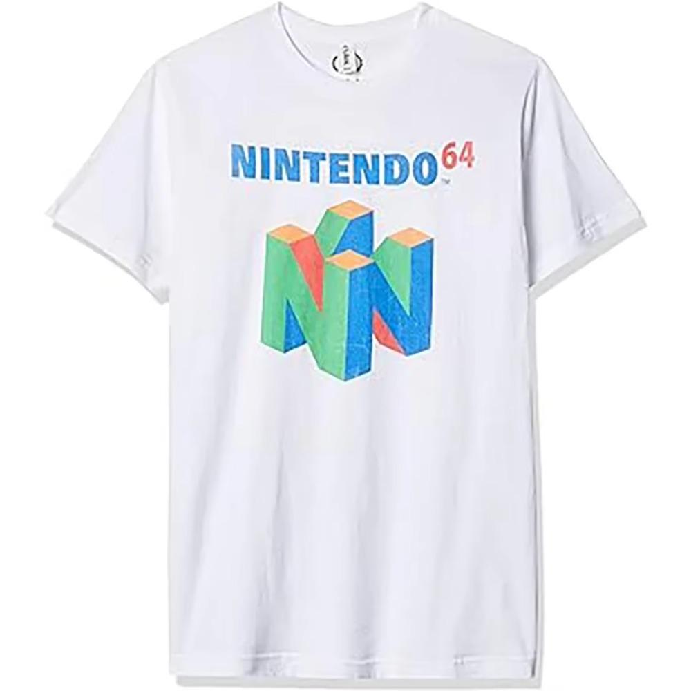 JRJZ Summer Men's T-Shirt New Fashion Printed Nintendo Men's N64 Logo Short Sleeve Casual Pure Cotton T-Shirt For Men #913113