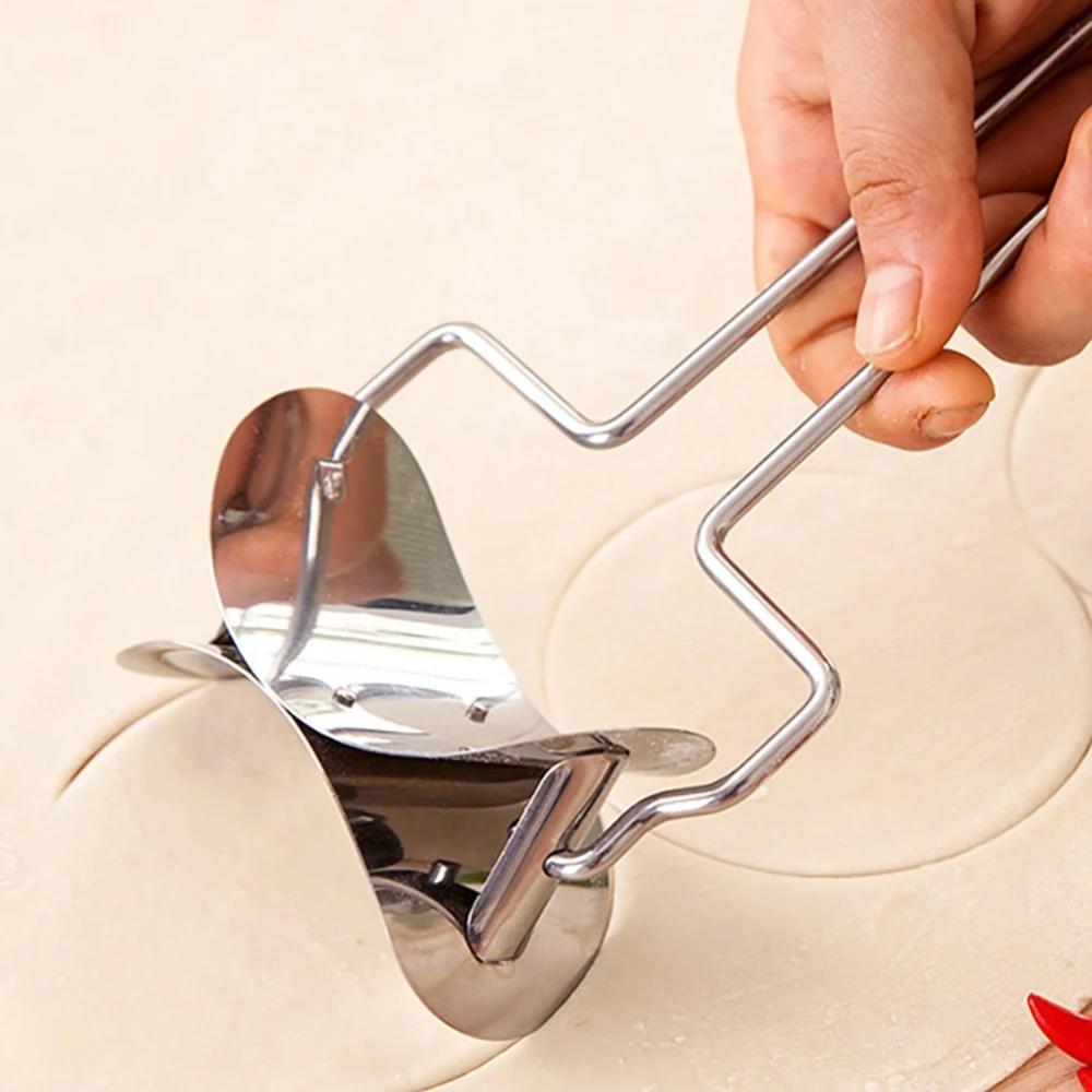 1PC Round Cutting Blade Dumplings Making Mold Jiaozi Mould Stainless Steel Cookie Round Rolling Pastry Baking Accessories