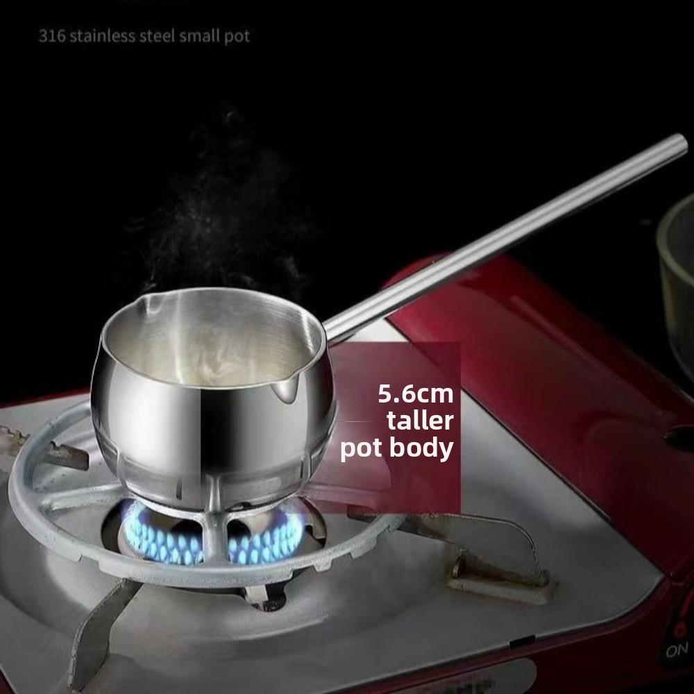 10oz/300ml Milk Warmer Pot Long Handle Cooking Sauce Bowl New Noodle Bowl