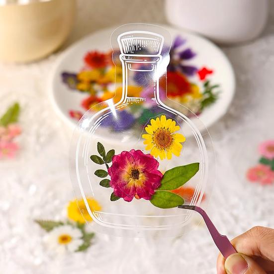 Закладки для книг своими руками из сухоцветов, самоклеящиеся прозрачные закладки для книг из прессованных цветов