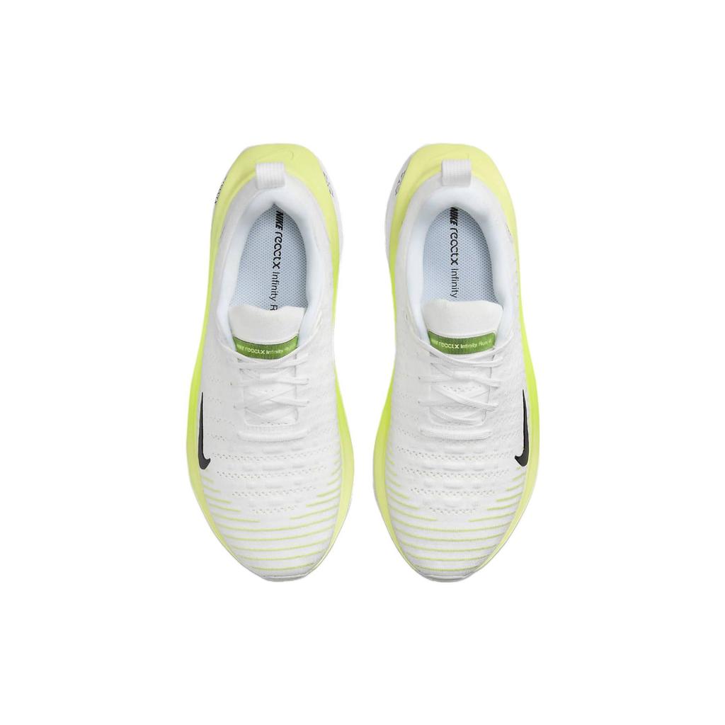 Nike ReactX Infinity Run 4 White Light Lemon Twist Men Sneakers Volt Black DR2665-101