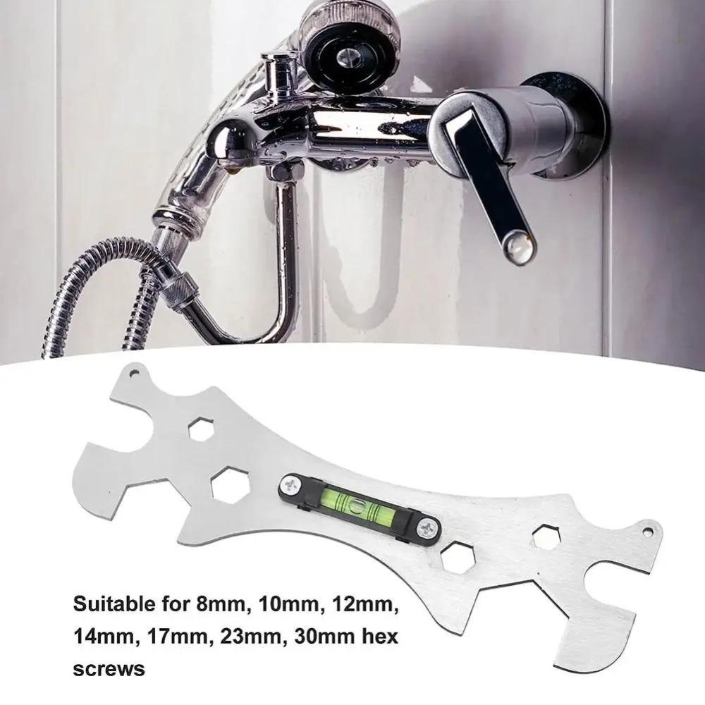 Design with Level Gauge Hex Screws Wrench Multifunctional Bend Angle Leveling Wrench  Universal