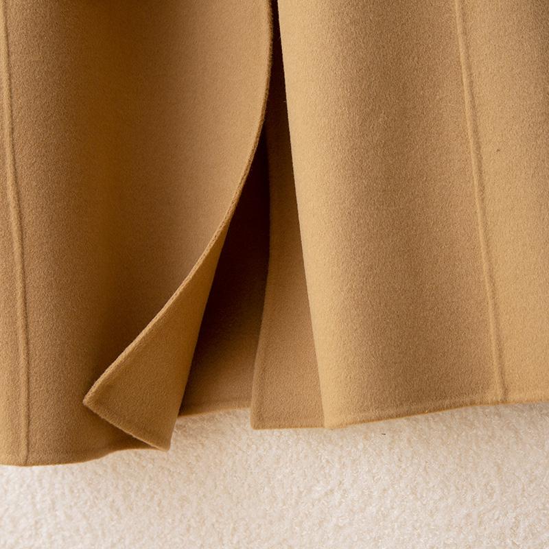 Женское пальто из 100% шерсти TIDENOVEL Осеннее шерстяное длинное пальто Ручной работы Пальто-бушлат Зимняя теплая шерстяная длинная куртка Пальто