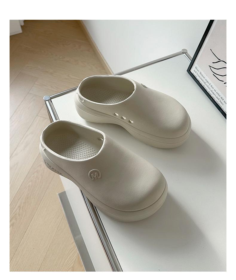 Унисекс мюли с закрытым носком: Шлепанцы медсестры из ЭВА, на одной лямке, пляжные сандалии, обувь для повара