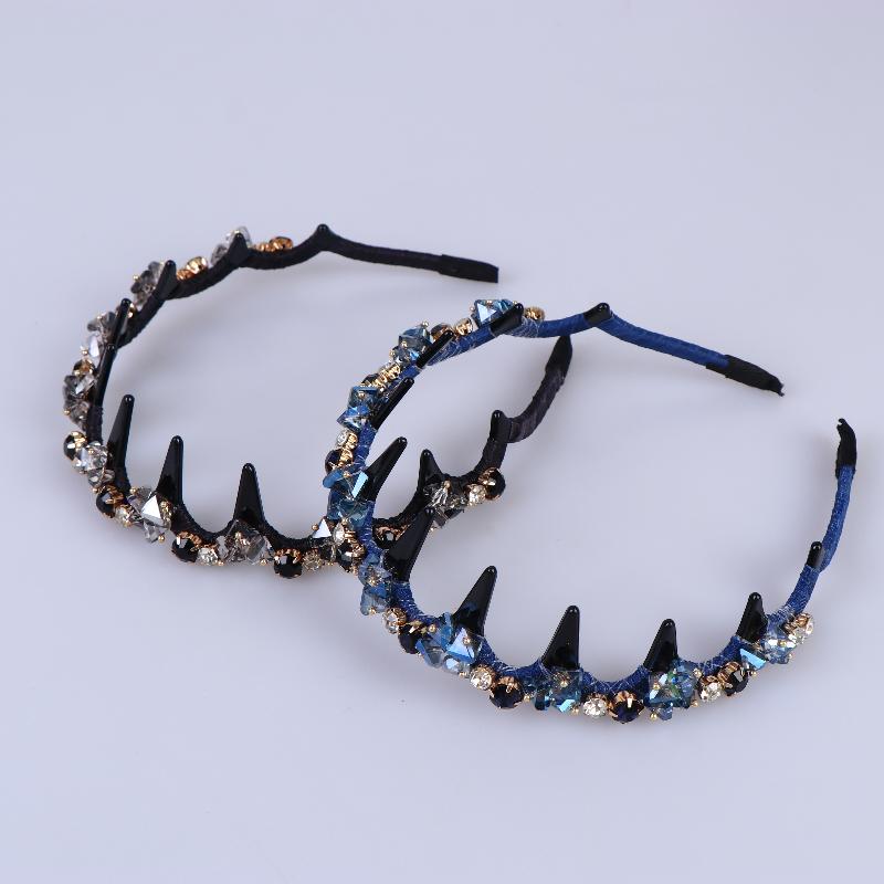 Stylish Rhinestone Hair Hoop Crystal Non Slip with Teeth for Women’s Daily Hair Fashion