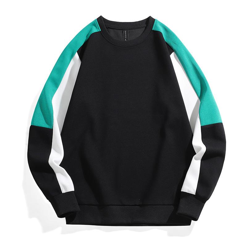 Мужской свитер, осенний мужской американский свитер с круглым вырезом, соответствующий цвету, мужской спортивный свитер для отдыха
