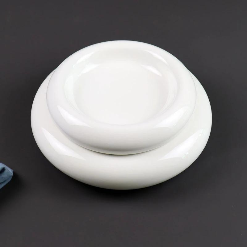 Керамические тарелки в форме барабана, Японские тарелки, el Restaurants, Высококлассные тарелки с художественной концепцией, Изоляционная посуда.