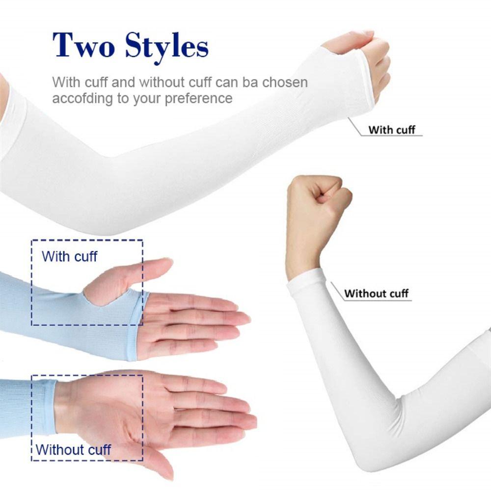 Ice Silk Cool Hand Sleeves Summer Arm Sleeve New Long Sleeves Women Men