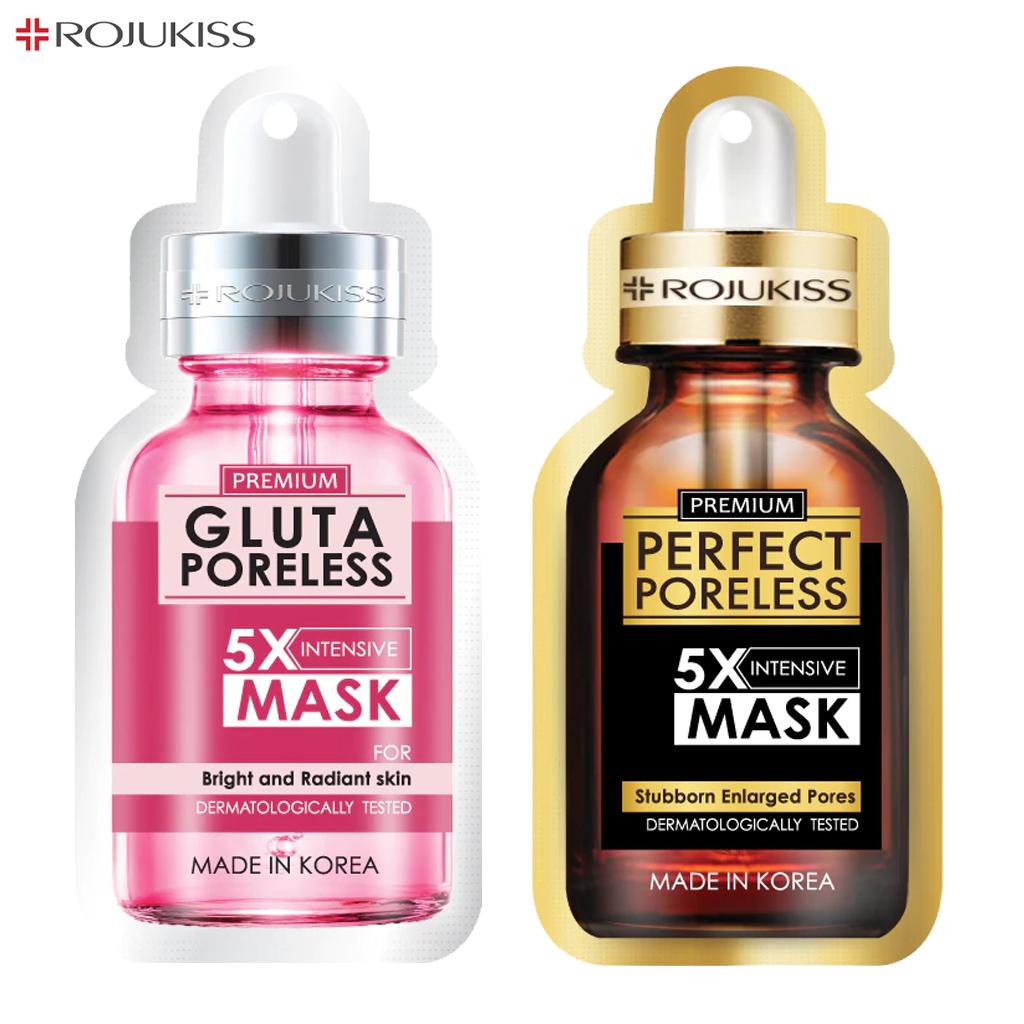 Rojukiss Акне/Укрепляющая/Красная сыворотка/Глута/HYA/Омега/Идеальная/Восстанавливающая/Белая/Цинковая интенсивная маска без пор 5X 25 мл - Thai Skincare