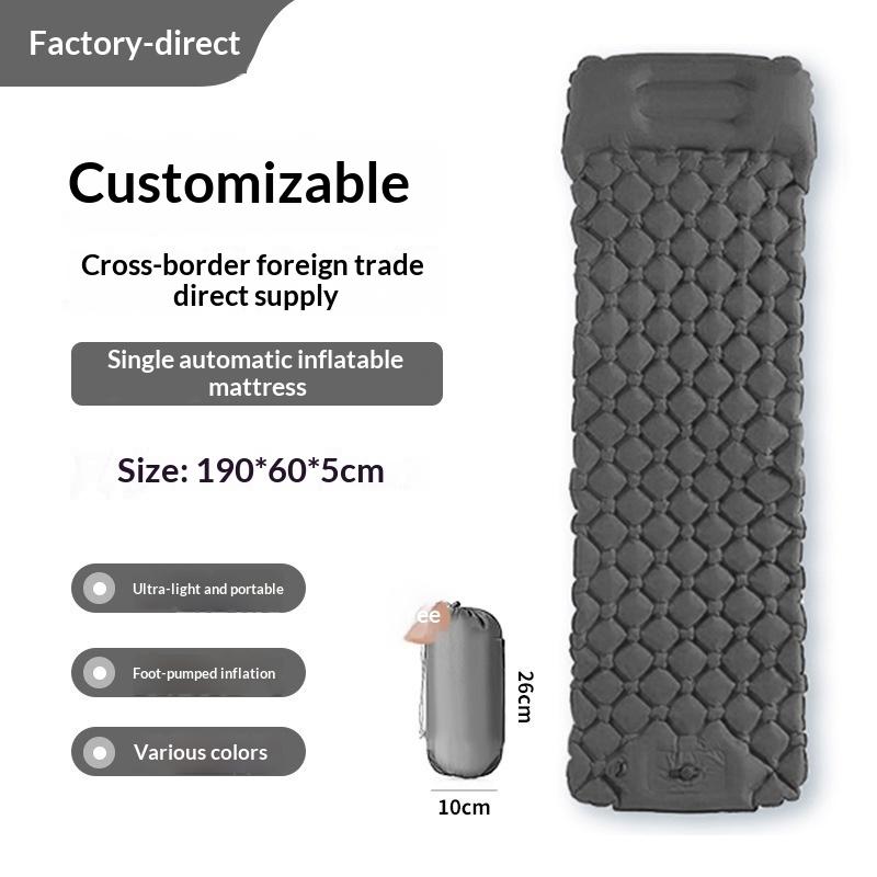 Ultralight Inflatable Camping Mattress with Pillows Built-in Pump Portable Air Sleeping Pad for Outdoor Hiking Travel Tent
