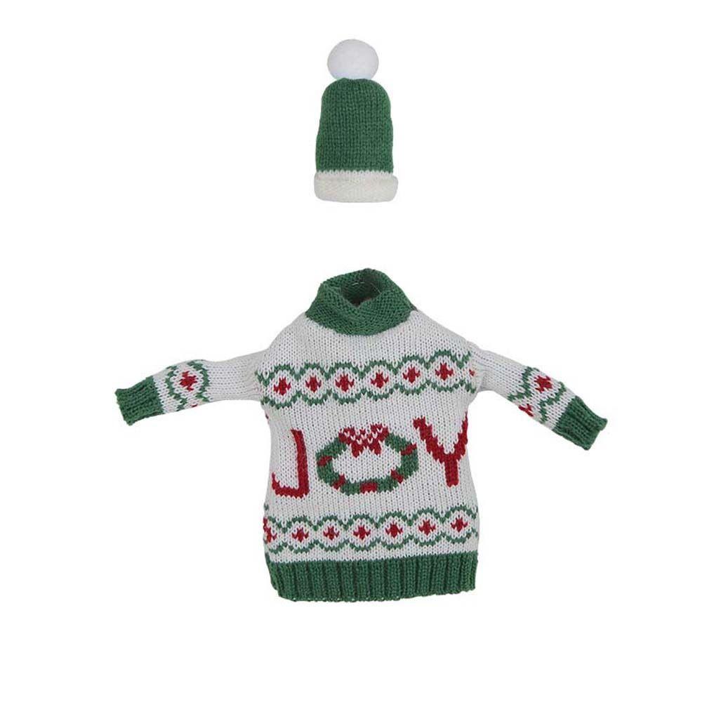 Knitted Clothes with Hats Christmas Wine Bottle Cover Christmas Decorations Portable Champagne Wine Bag Reusable Snowman