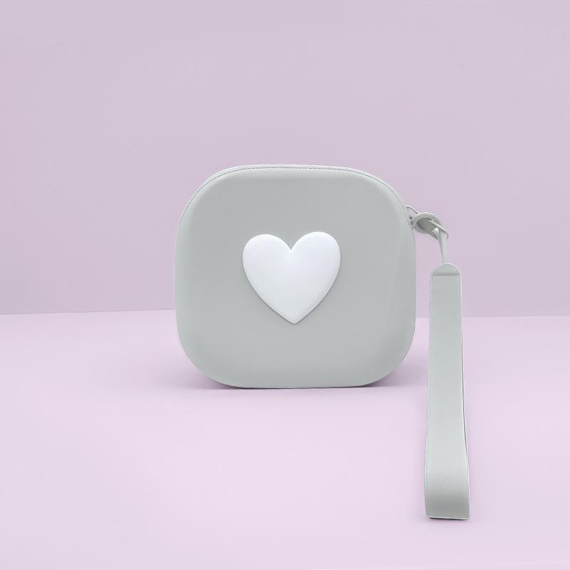 Bluetooth-наушник в форме сердца и кошелек для монет-карточек - силиконовая сумочка