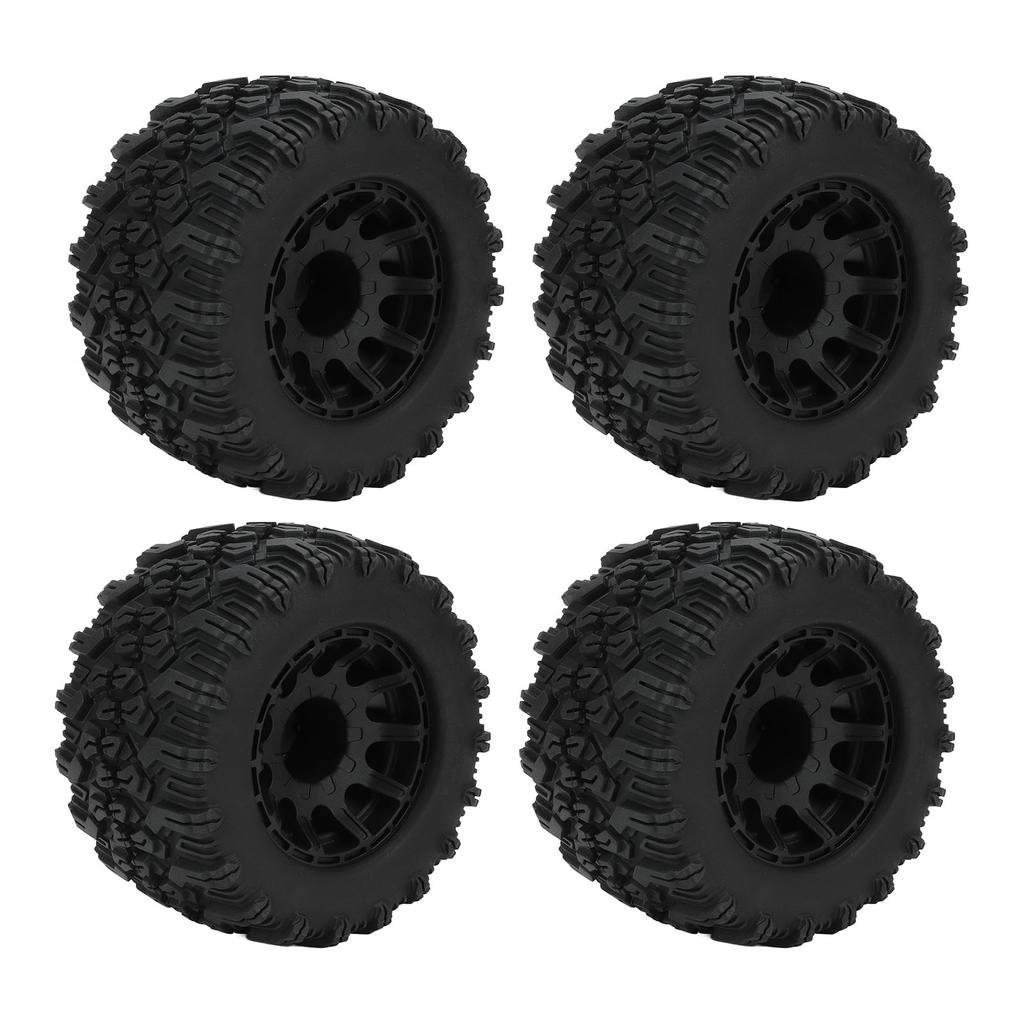 4pcs RC Monster Truck Tires Black Rubber Plastic 12mm Hex RC Accessories for Redcat for HPI for HSP for 1 10