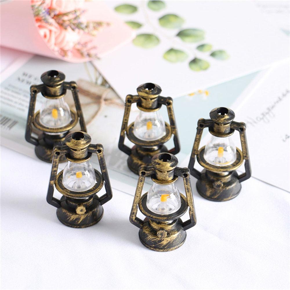 Decor Pretend Play Mini Kerosene Lantern Scene Ornaments Miniature Oil Lamp Dollhouse Accessories
