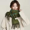 Autumn And Winter Cashmere Long Scarf British Babag Fashion Scarf Neck Protection Warm Soft Waxy Color Matching Shawl