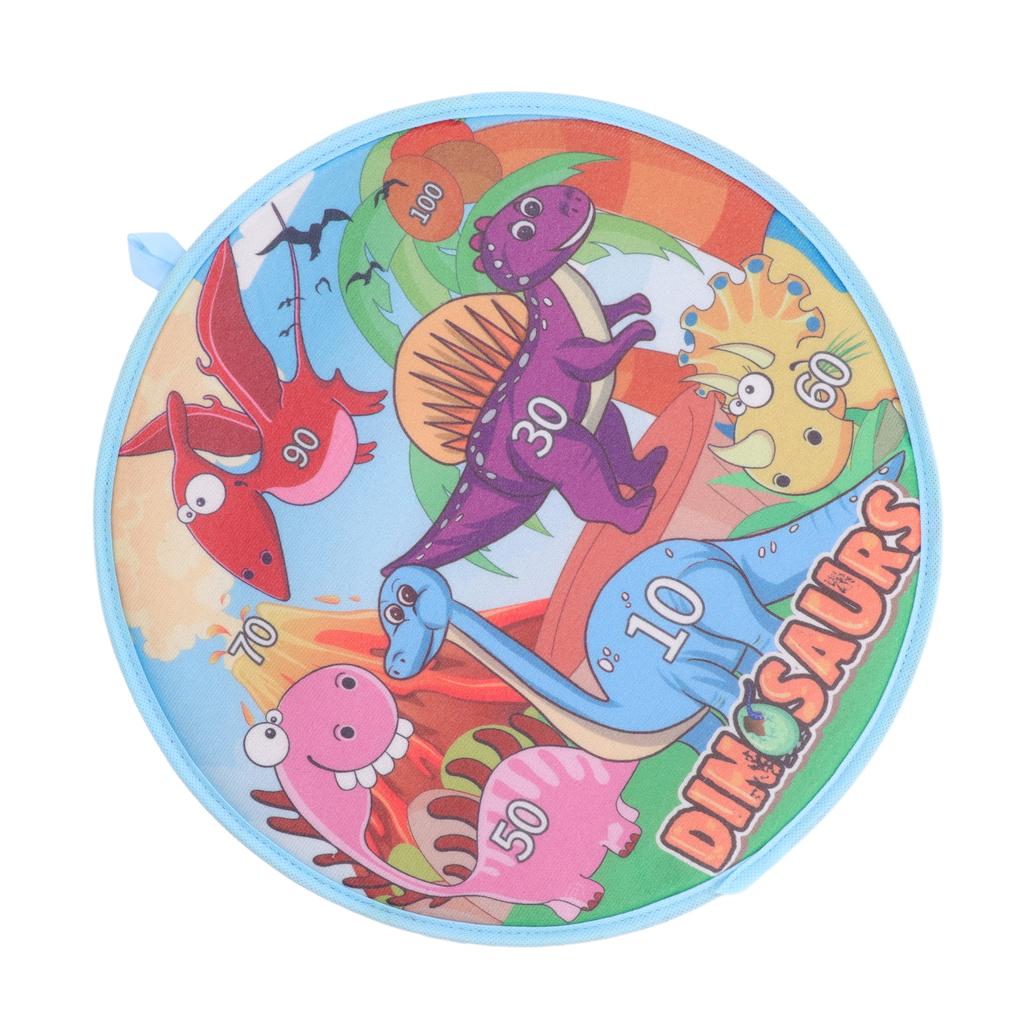 Kids Round Dart Board Game Set with 3 Strong Balls Cartoon Educational Large Dart Board Toys
