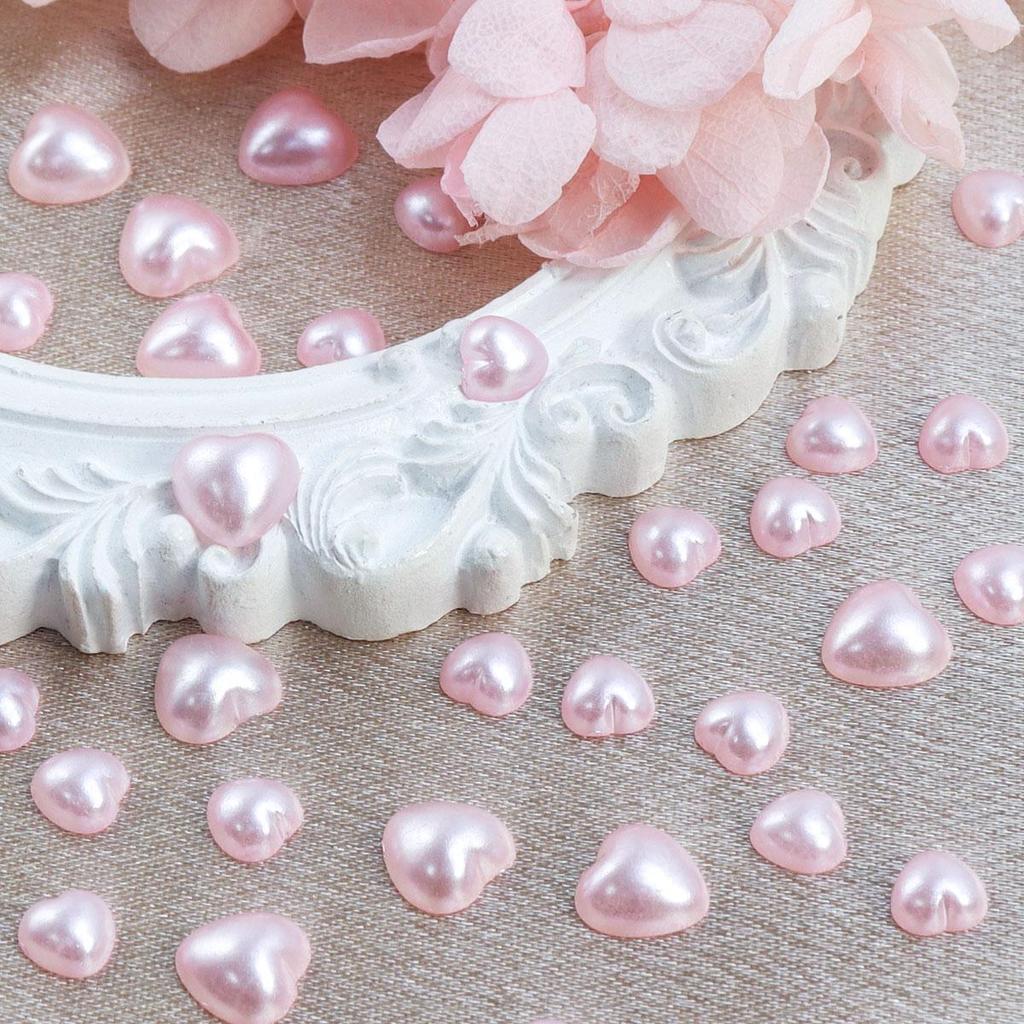30 шт. Розовые жемчужные шармы для нейл-арта в форме сердца, смешанный размер, 3D украшения для ногтей в виде сердец любви, кавайные аксессуары, товары для дизайна ногтей ко Дню святого Валентина