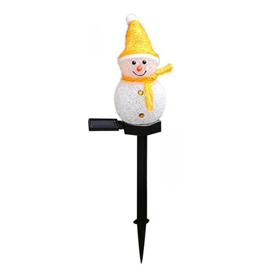 Солнечные наземные лампы, уличные рождественские светильники в форме снеговика, энергосберегающие декоративные светильники для сада и двора