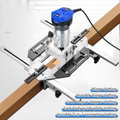 Шаблон дверной петли Направляющая для сверления отверстий Джиг Деревообработка Открывалка для отверстий Позиционирующий паз Локатор Дверь Шкаф Дверная коробка Фрезер Установка петли