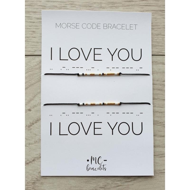 Браслет JYL TS Богемский плетеный азбукой Морзе с карточкой Призывает Тайну и Связь