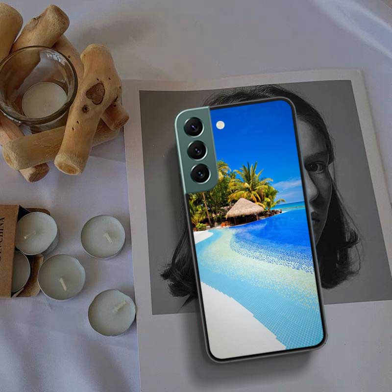 Морские Тропические Пальмы Пляж Чехол для Телефона Для Samsung A16 A26 A36 A56 Galaxy A02S A12 A52S A13 A23 A33 A53 A54 A34 A24 A14 A22 A3