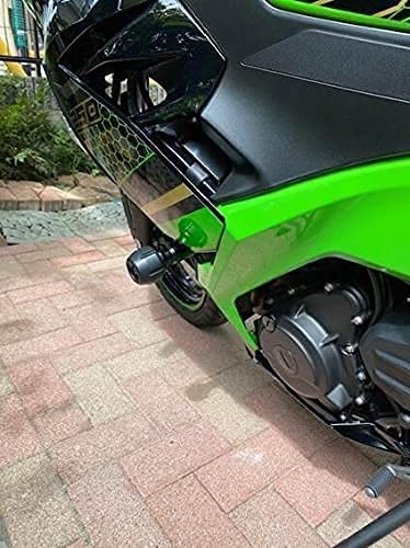 YUANYE для Ninja400 Ninja250 Слайдер рамы Защита обтекателя Мотоциклетный кузов Алюминиевый сплав Защита от опрокидывания Клей/Защита от опрокидывания (черный)