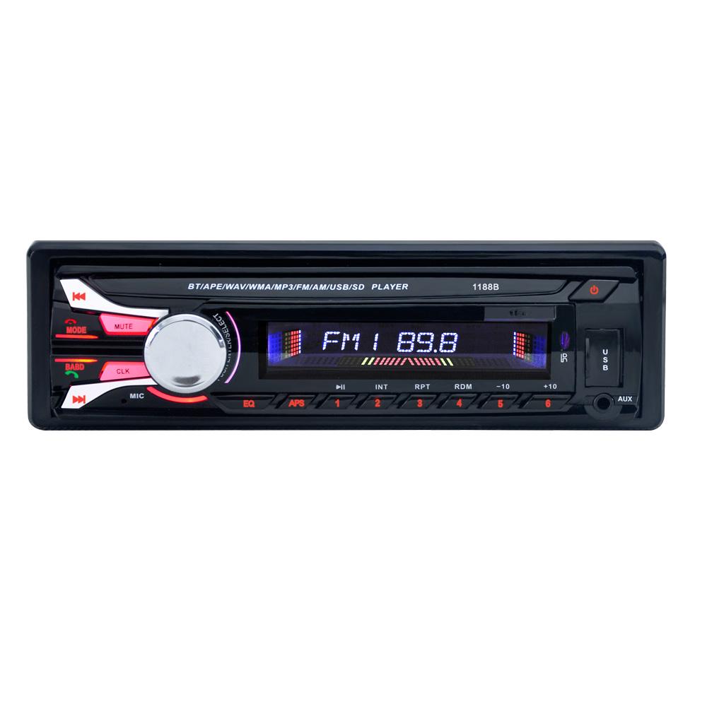 Автомобильный радиоприемник стерео FM Aux входной приемник SD USB MP3-плеер в приборной панели Bluetooth 1 DIN съемный