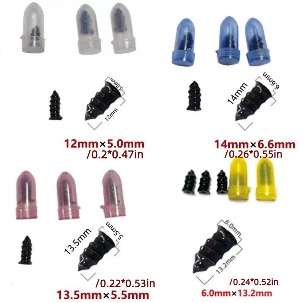 50Pcs Self-Service Tool Spiral Rubber Screws S/M/L/XL Tire Screw Plugs Car Tire Repair