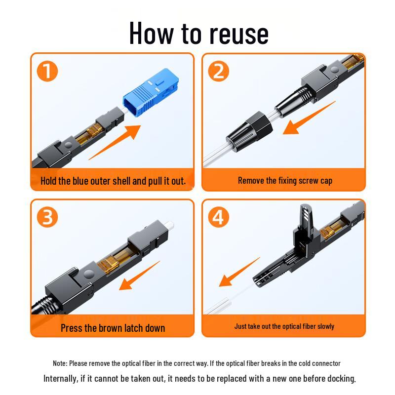SC/UPC Fiber Optic Cold Splice Connector