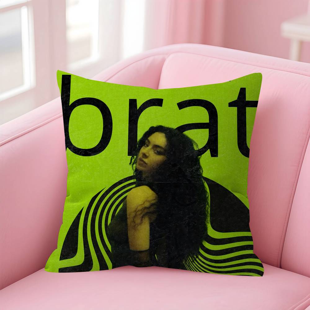 Певица CCharli XCX BRAT Наволочка 30x50 Полиэстер Декоративные подушки для дивана Подушки для декора дома Наволочка
