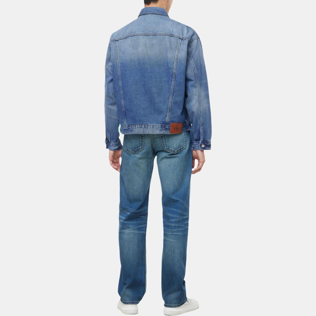 Calvin Klein Однобортная джинсовая куртка с коротким рукавом Мужские куртки 4RD706G-ZY2