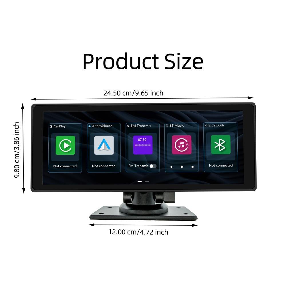 10.26 Inch 2024 Model B5303R-Portable Car MP5 Multi-function Navigation Carplay Car Music Built-in Audio Camera Driving Recorder