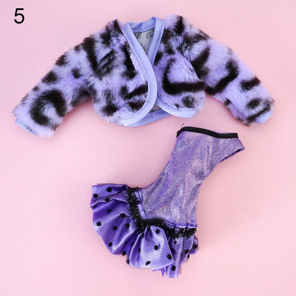 1 Set Newest DIY Kids Gift Toy Plush Coat Casual Wear Dolls Skirt Girl Clothes